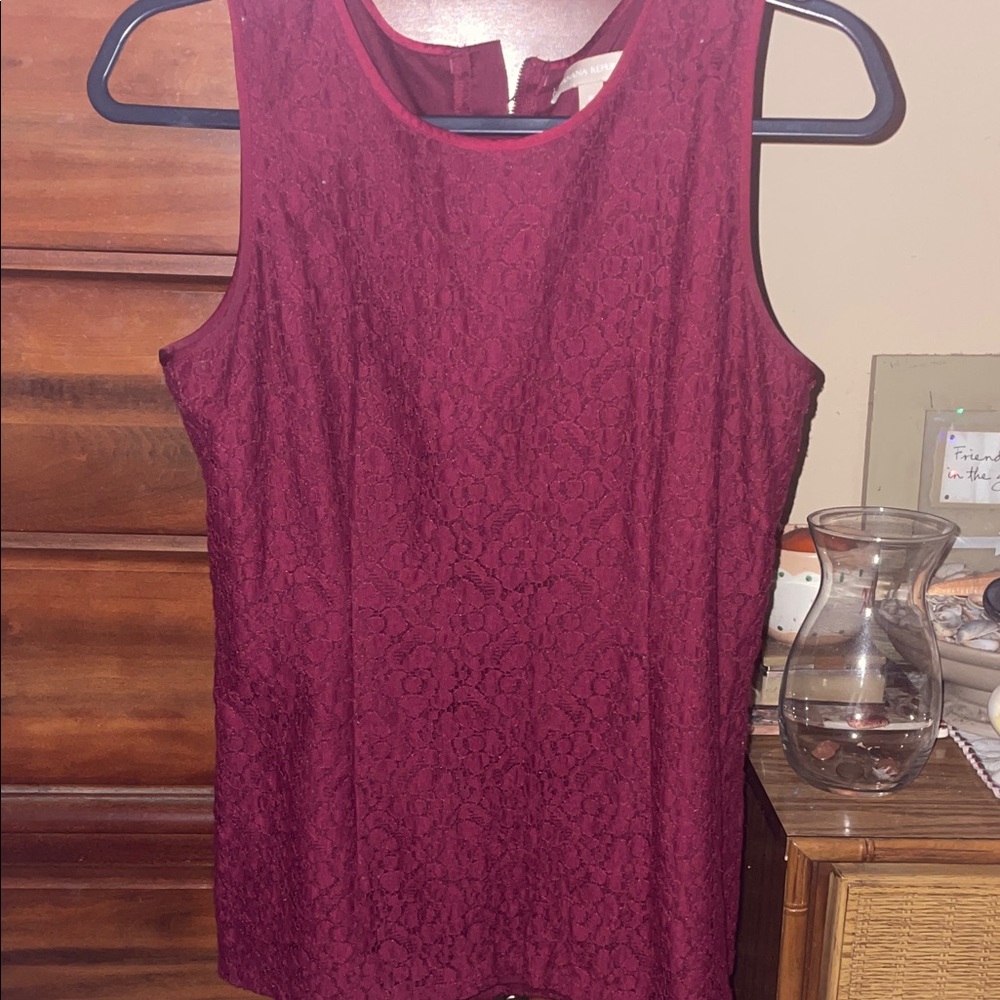 Banana Republic Burgundy Lace Shell Camisole
